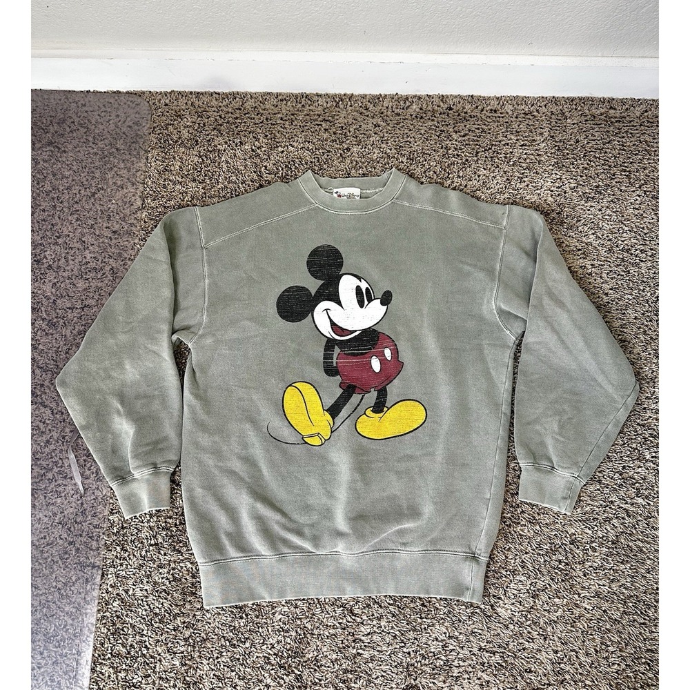 Vintage Mickey Mouse Pose Crewneck Sweatshirt Small Walt Disney World 90s VTG